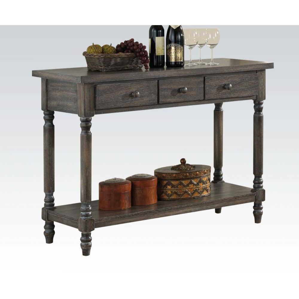 ACME Wallace - Server - Weathered Gray | Meri Furniture