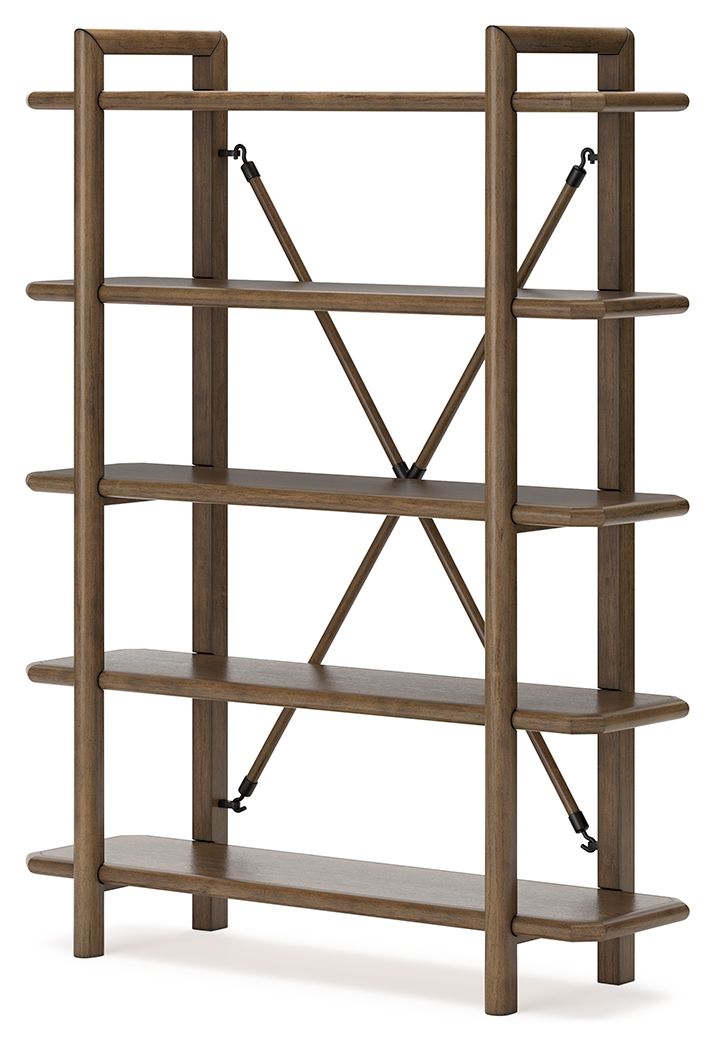 Signature Design by Ashley® Roanhowe - Brown - Bookcase | Meri Furniture