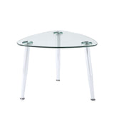 Phlox - End Table - Chrome & Clear Glass