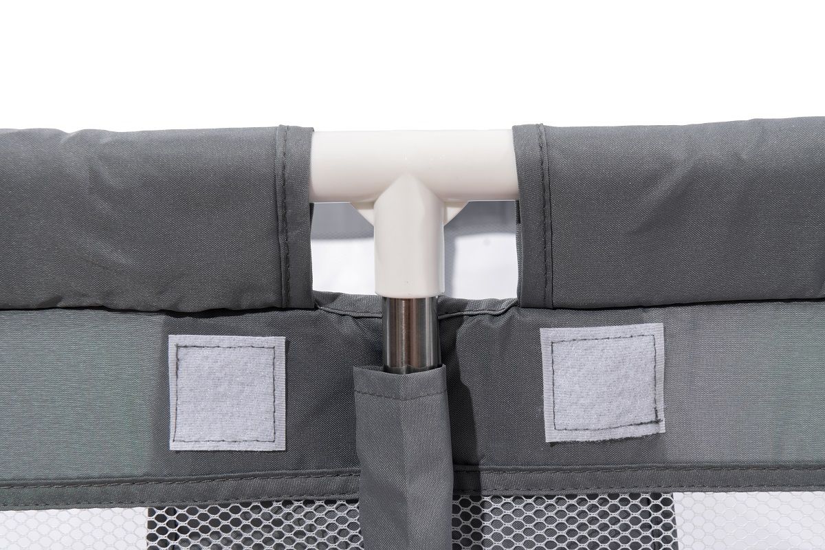 Fabric Baby Playpen, Baby Fence Play Area With Anti Slip Base - Gray