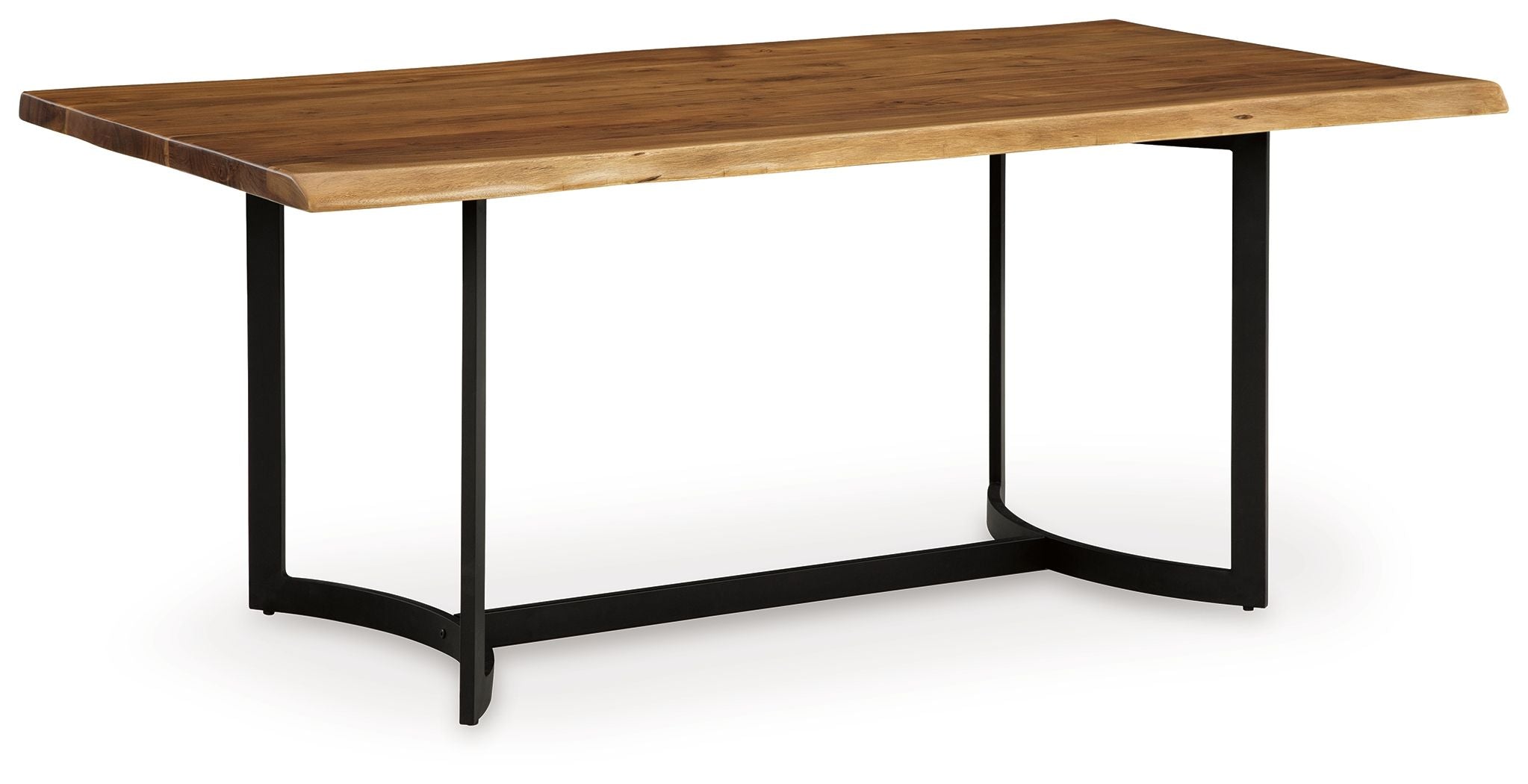 Signature Design by Ashley® Fortmaine - Brown / Black - Rectangular Dining Room Table | Meri Furniture
