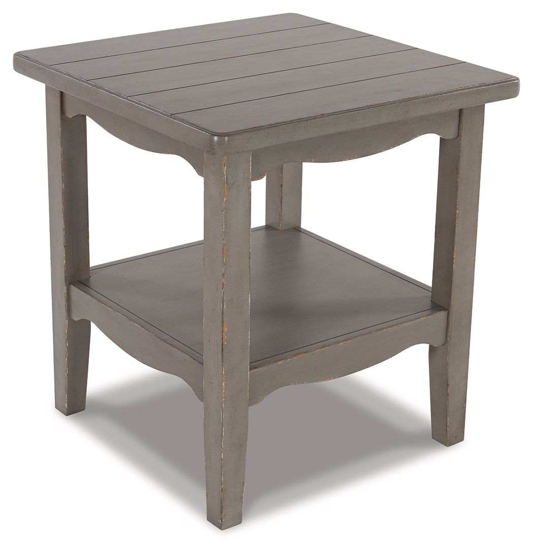 Signature Design by Ashley® Charina - Antique Gray - Square End Table | Meri Furniture