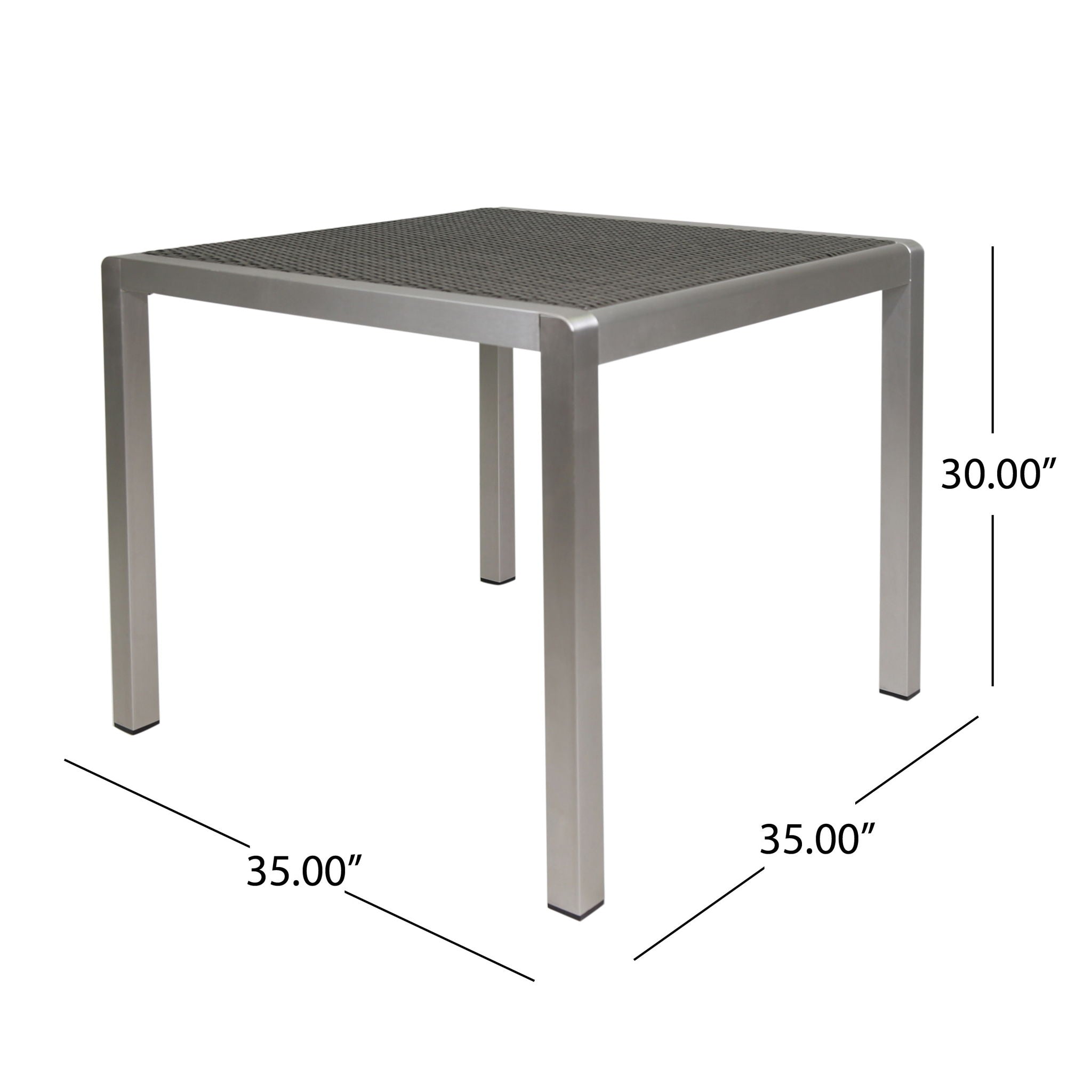 Outdoor Square Dining Table With Aluminum Frame