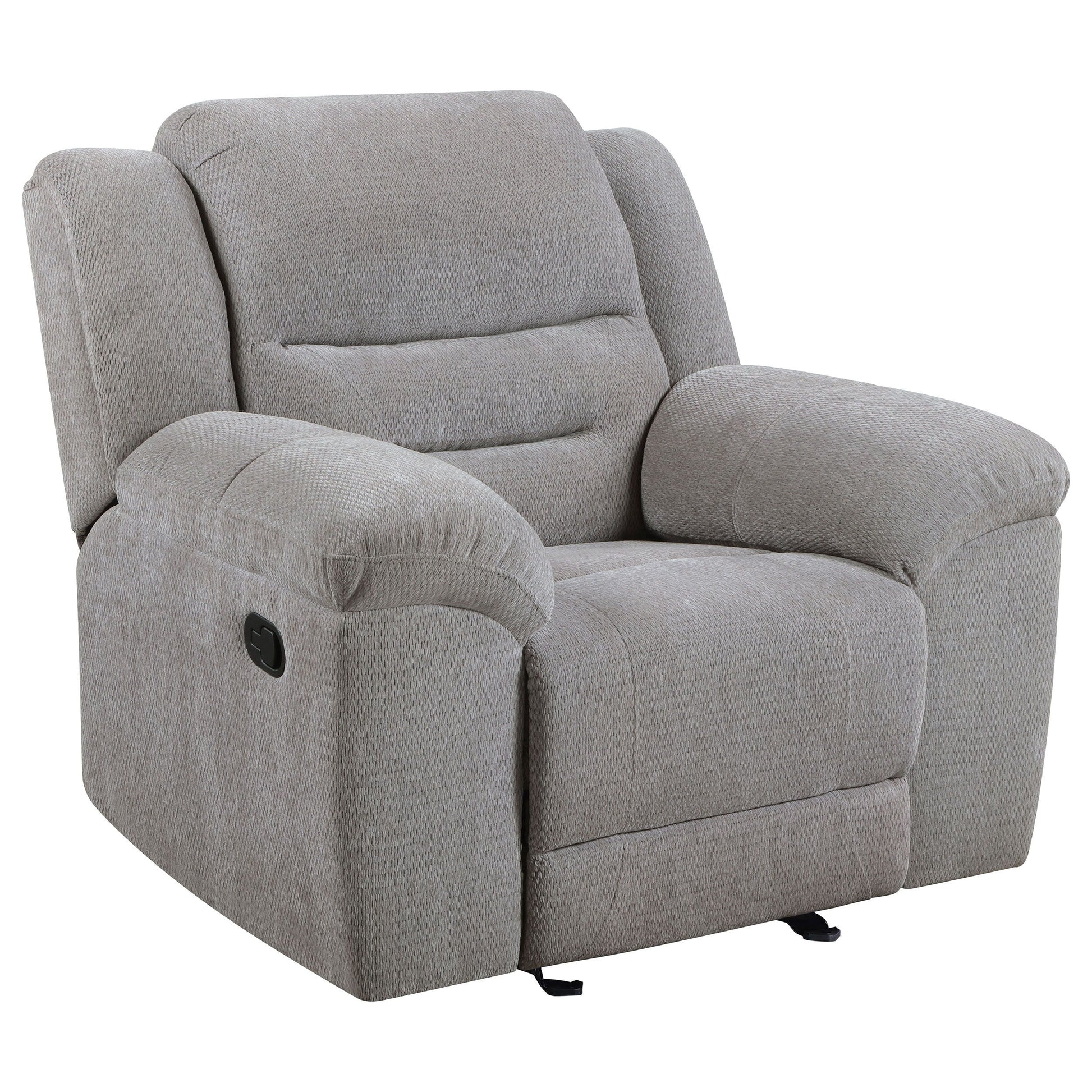 Coaster Fine Furniture Gilson - Chenille Upholstered Reclining Glider Recliner - Gray | Meri Furniture
