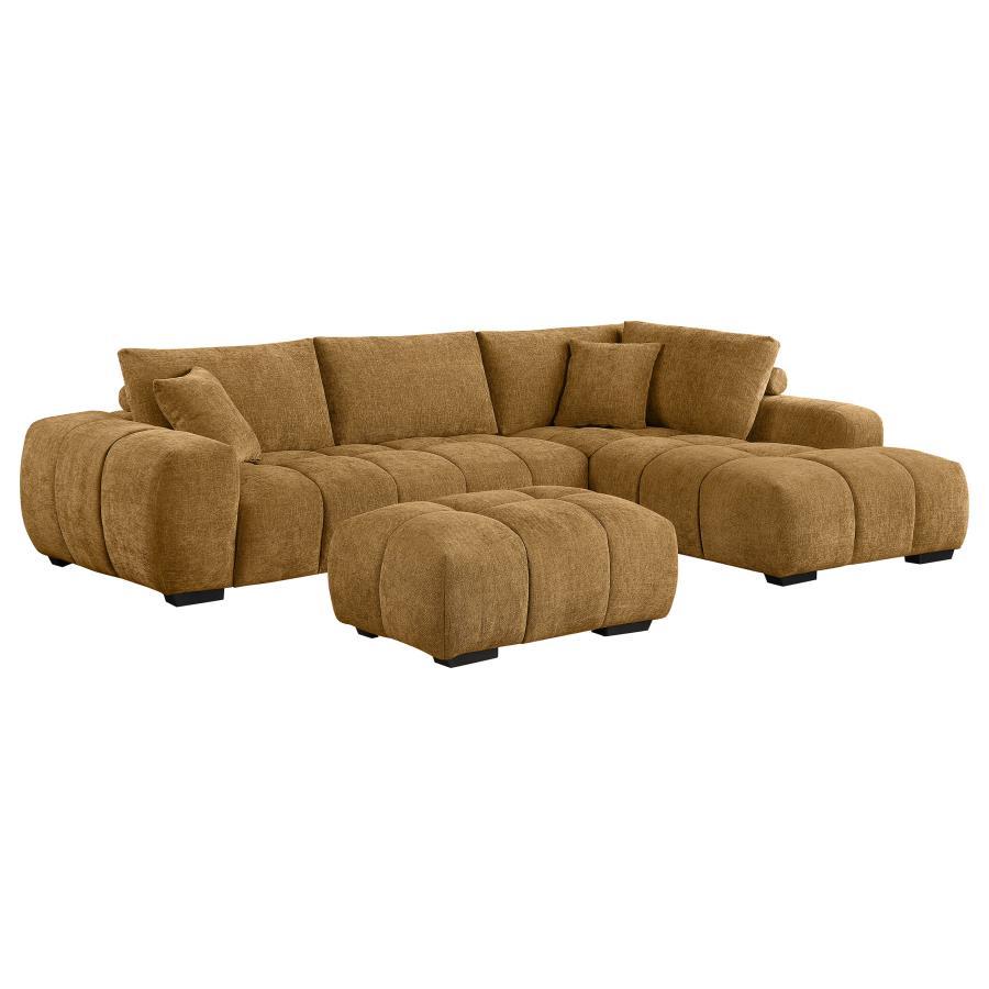 Coaster Fine Furniture Camacho - Upholstered Sectional Sofa With Ottoman Set | Meri Furniture