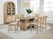 Coaster Fine Furniture Kailani - 7 Piece Wood Counter Height Dining Set - Beige Oak | Meri Furniture