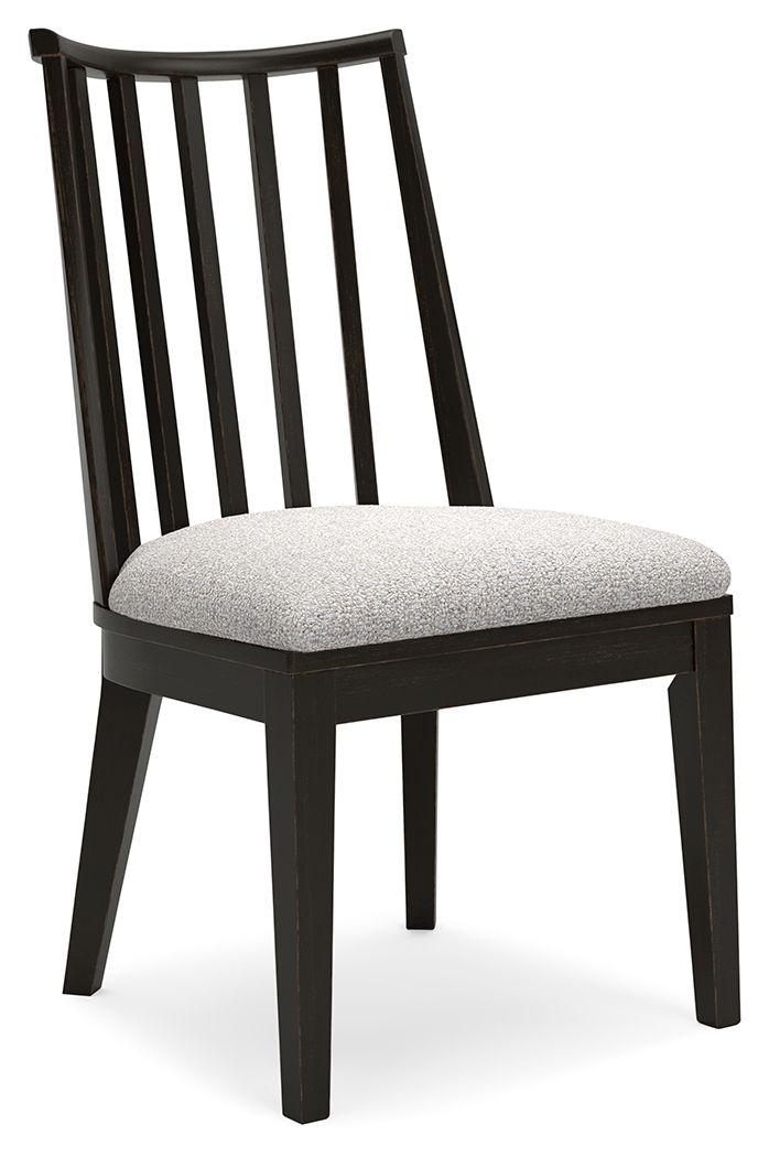 Signature Design by Ashley® Galliden - Black - Dining Upholstered Side Chair (Set of 2) | Meri Furniture