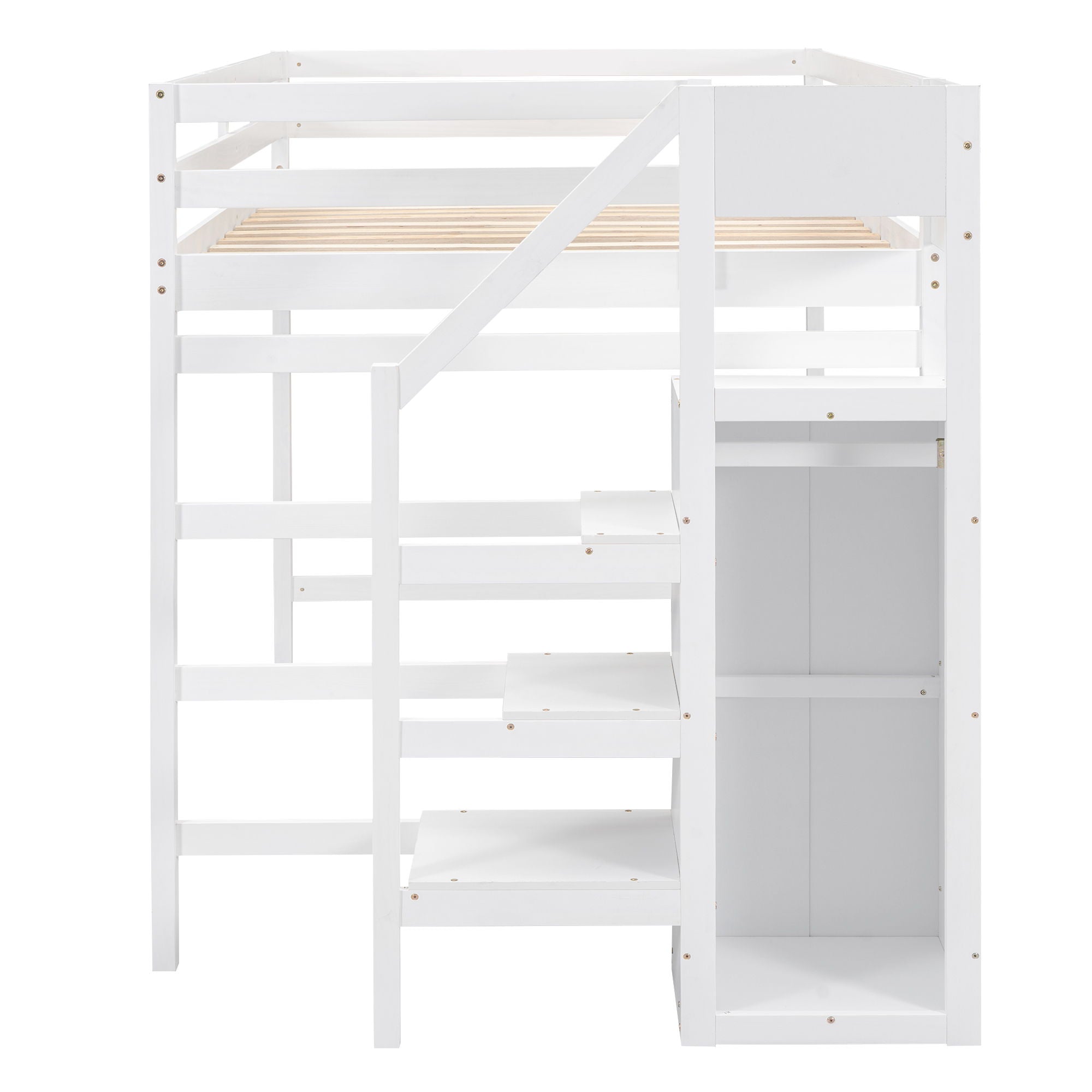 Loft Bed With Built In Storage Wardrobe And Staircase