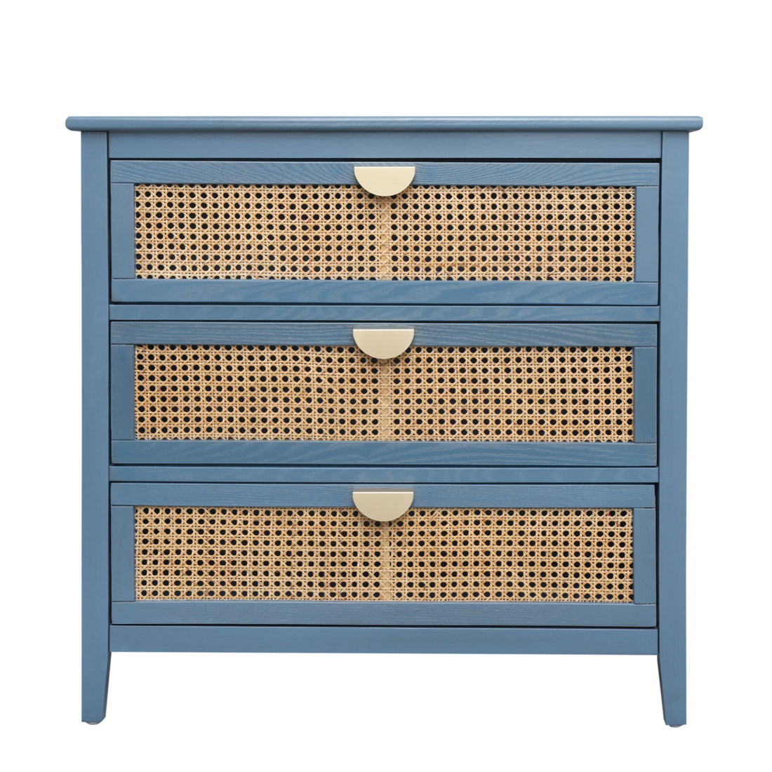 3 Drawer Cabinet, Natural Rattan, American Furniture