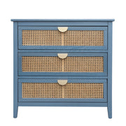 3 Drawer Cabinet, Natural Rattan, American Furniture