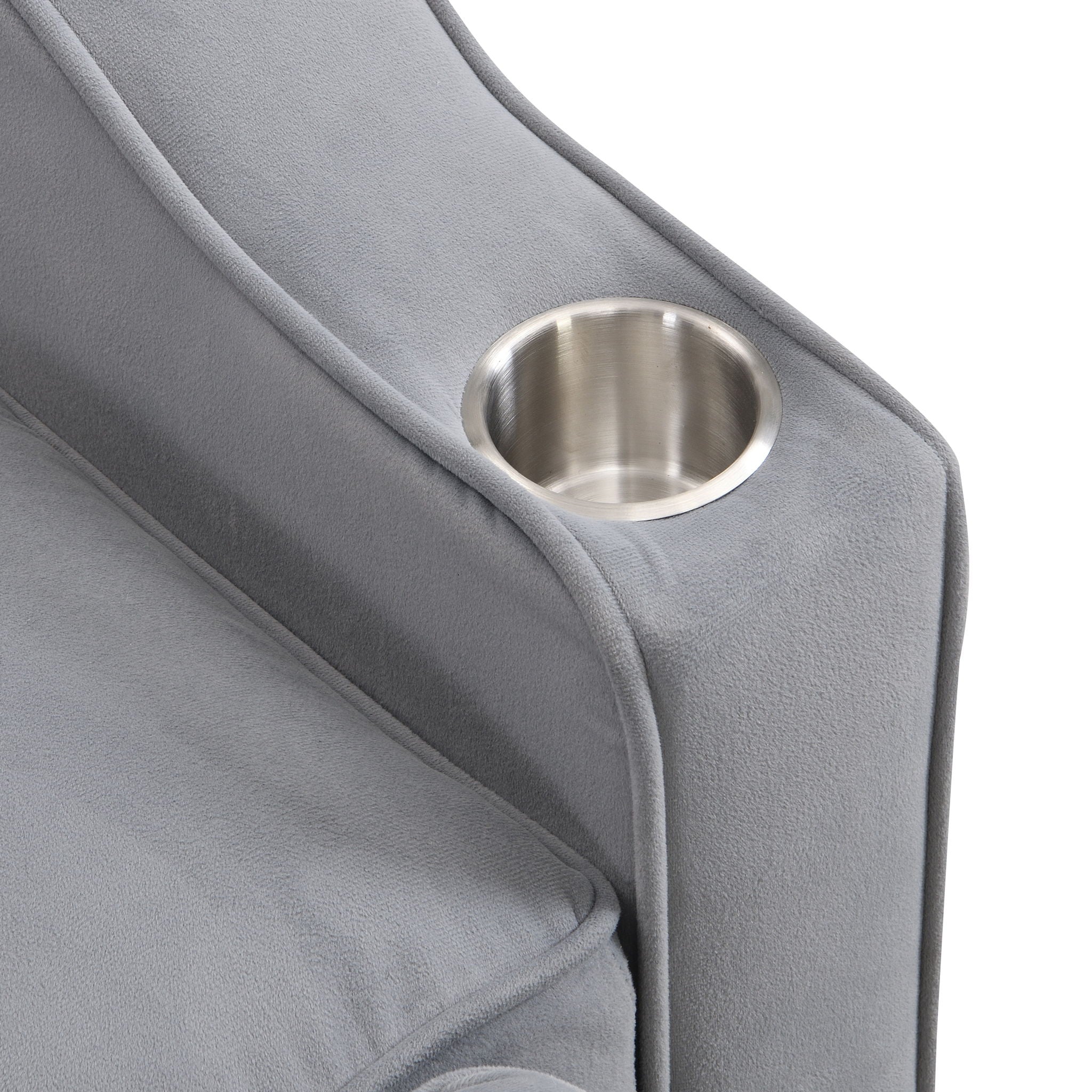 Modern Velvet Loveseat With Pullout Bed, Adjustable Reclining Backrest