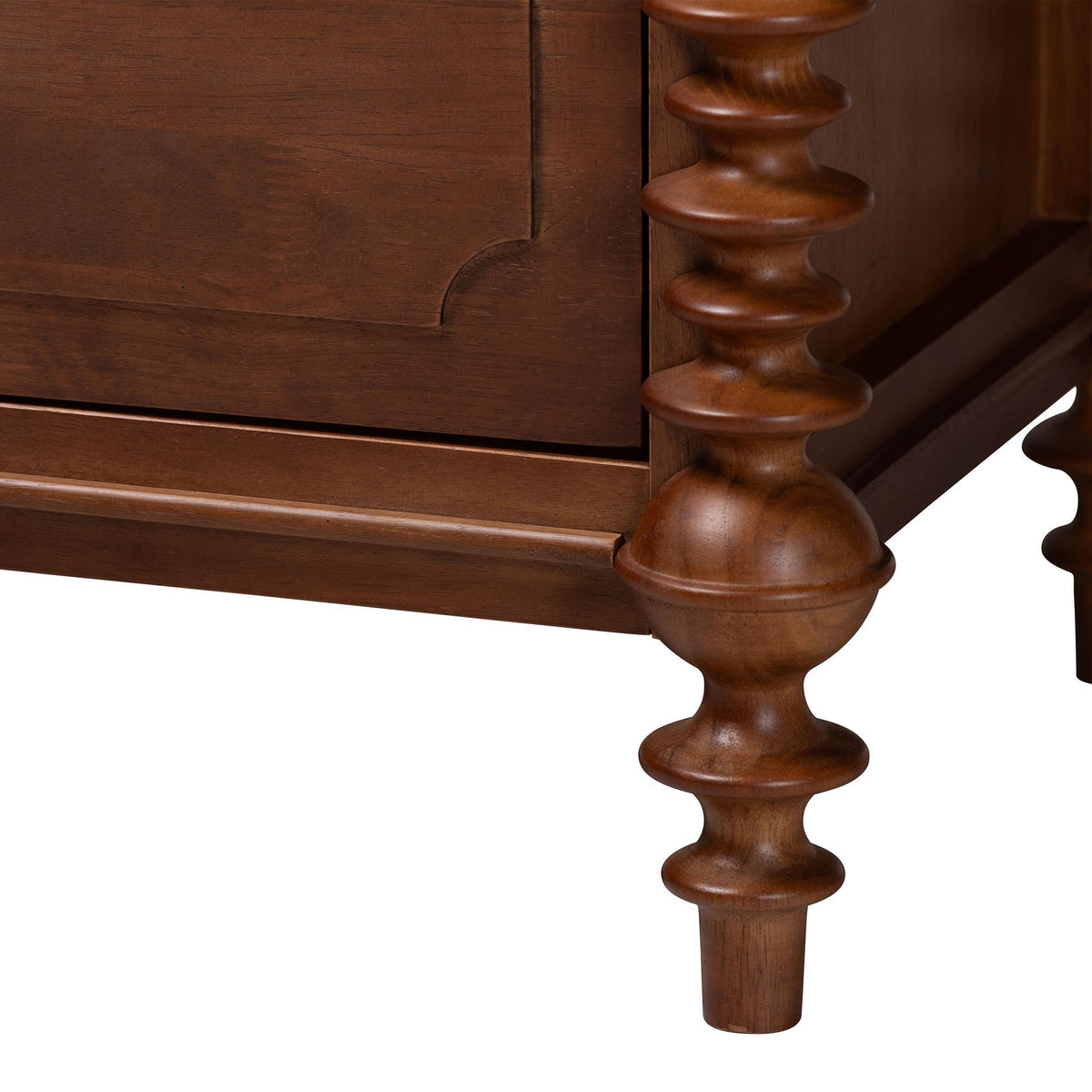 Neviah 2-Drawer Nightstand, Walnut Brown
