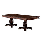 ACME Chateau De Ville - Dining Table With Double Pedestal - Dark Brown - 46" | Meri Furniture