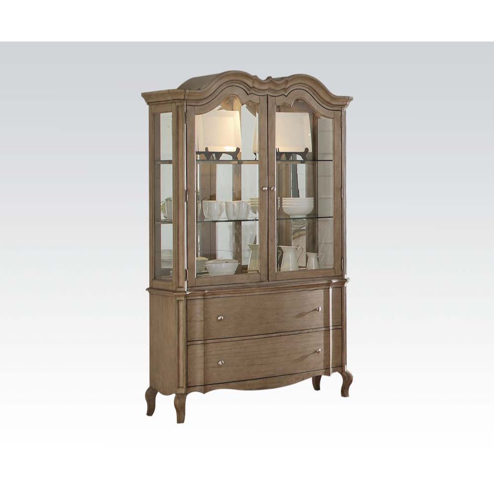 ACME Chelmsford - Hutch & Buffet - Antique Taupe | Meri Furniture