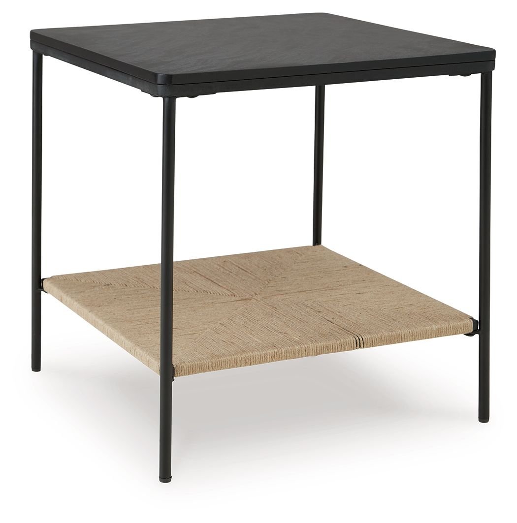 Signature Design by Ashley® Minrich - Black / Natural - Accent Table | Meri Furniture