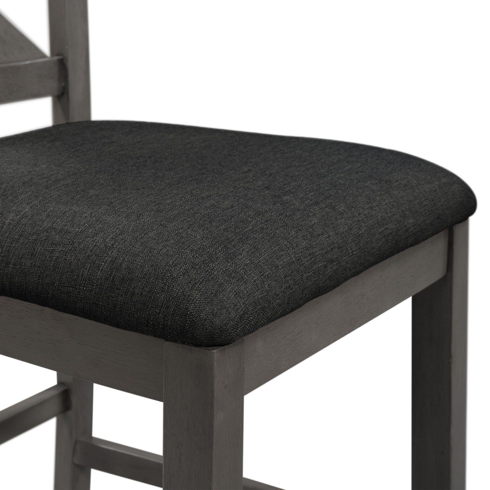 5 Pieces Counter Height Rustic Farmhouse Dining Room Wooden Bar Table Set With 2 Stools And 2 Chairs