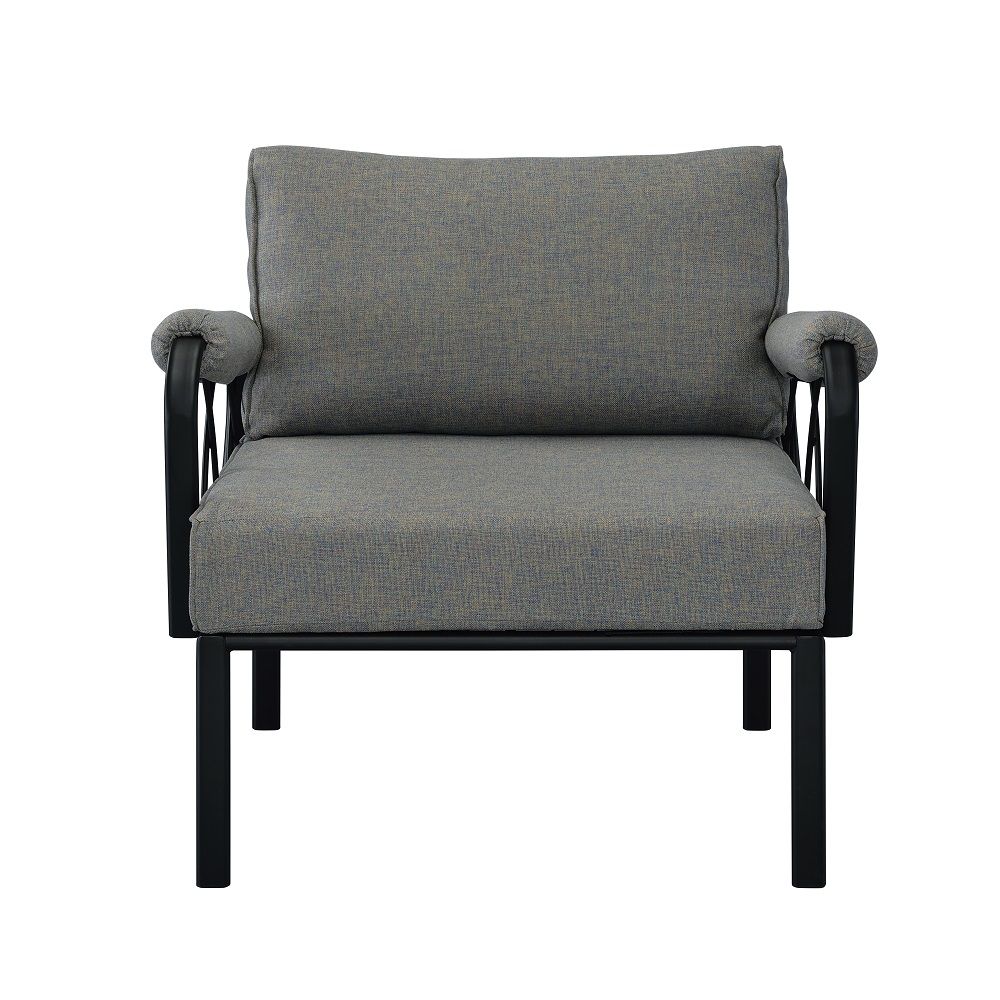 ACME Rajni - Patio-Arm Chair - Antique White Finish | Meri Furniture