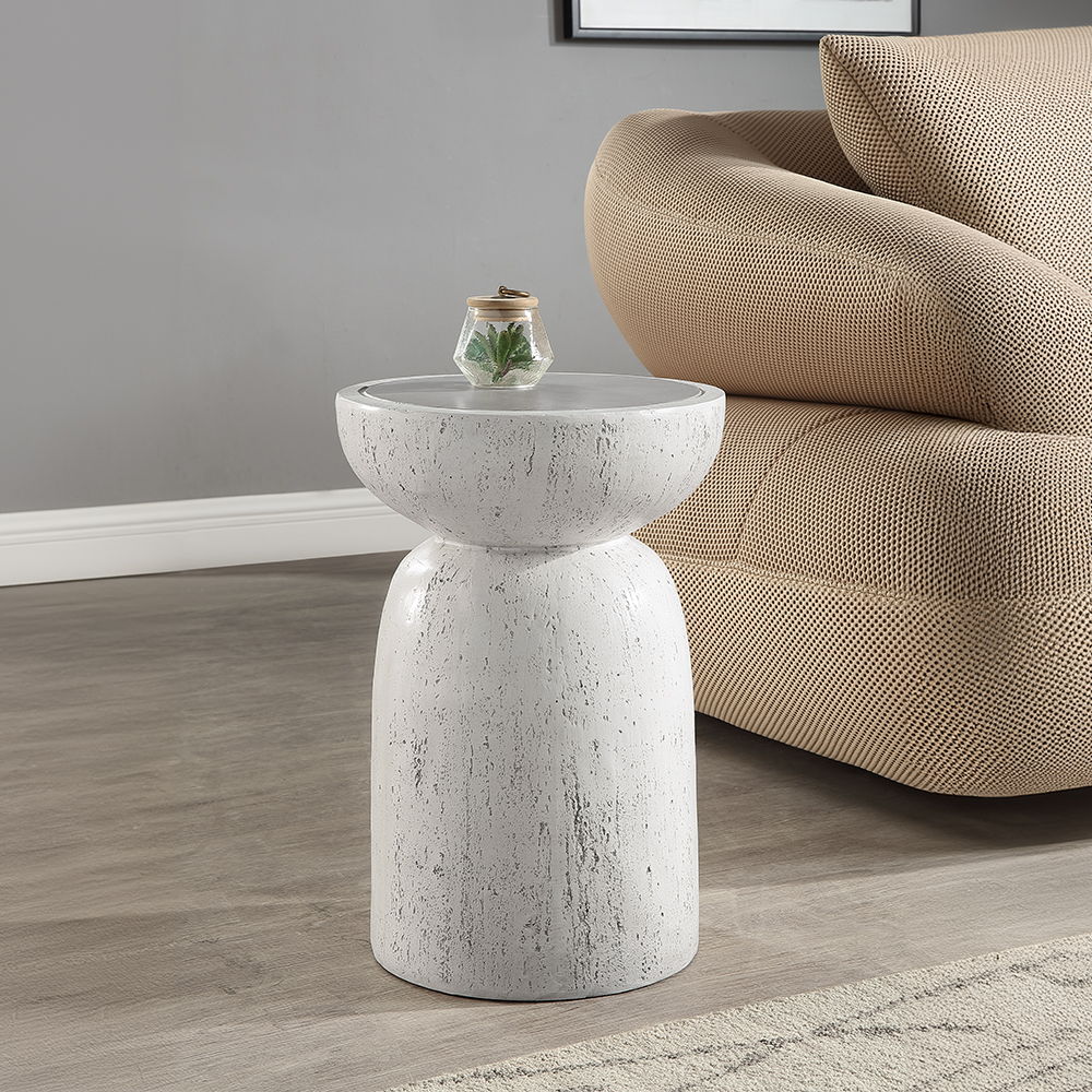 ACME Dylana - Accent Table - Natural Gray Finish | Meri Furniture