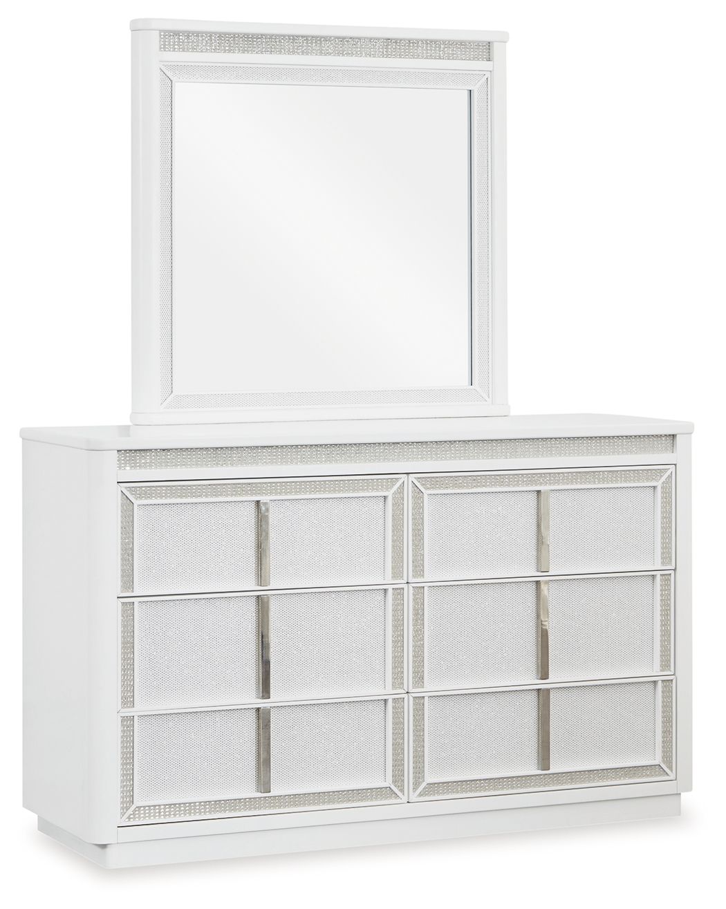 Signature Design by Ashley® Chalanna - White - Dresser And Mirror | Meri Furniture