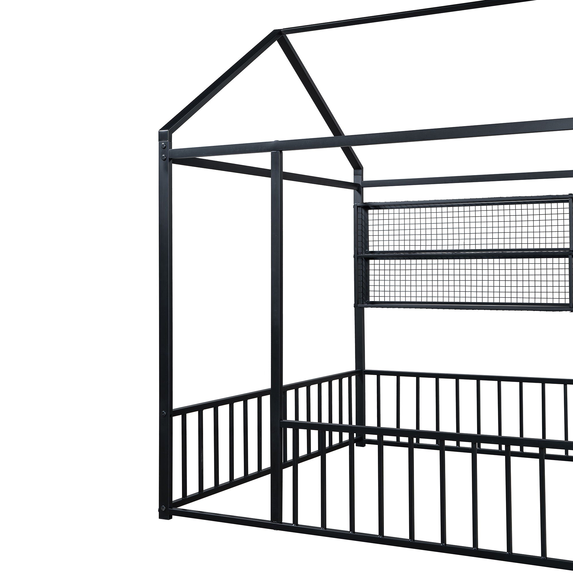 House Frame With Fence And Shelves