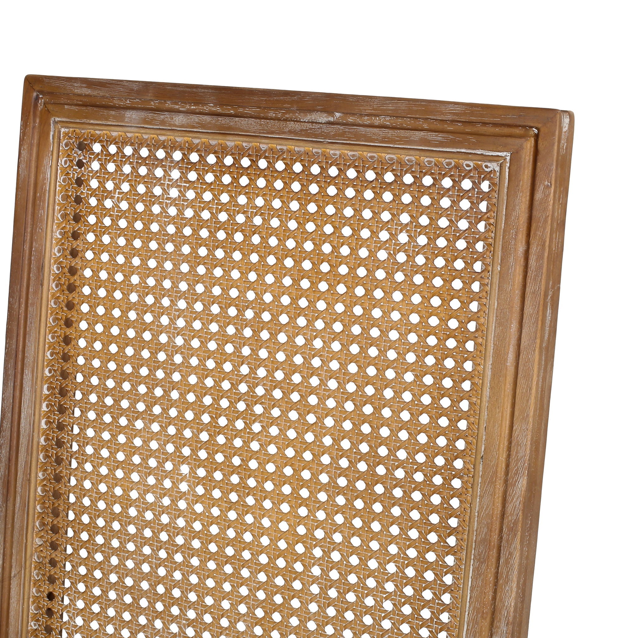 Elegant French Country Style Dining Chair With Cane Backrest