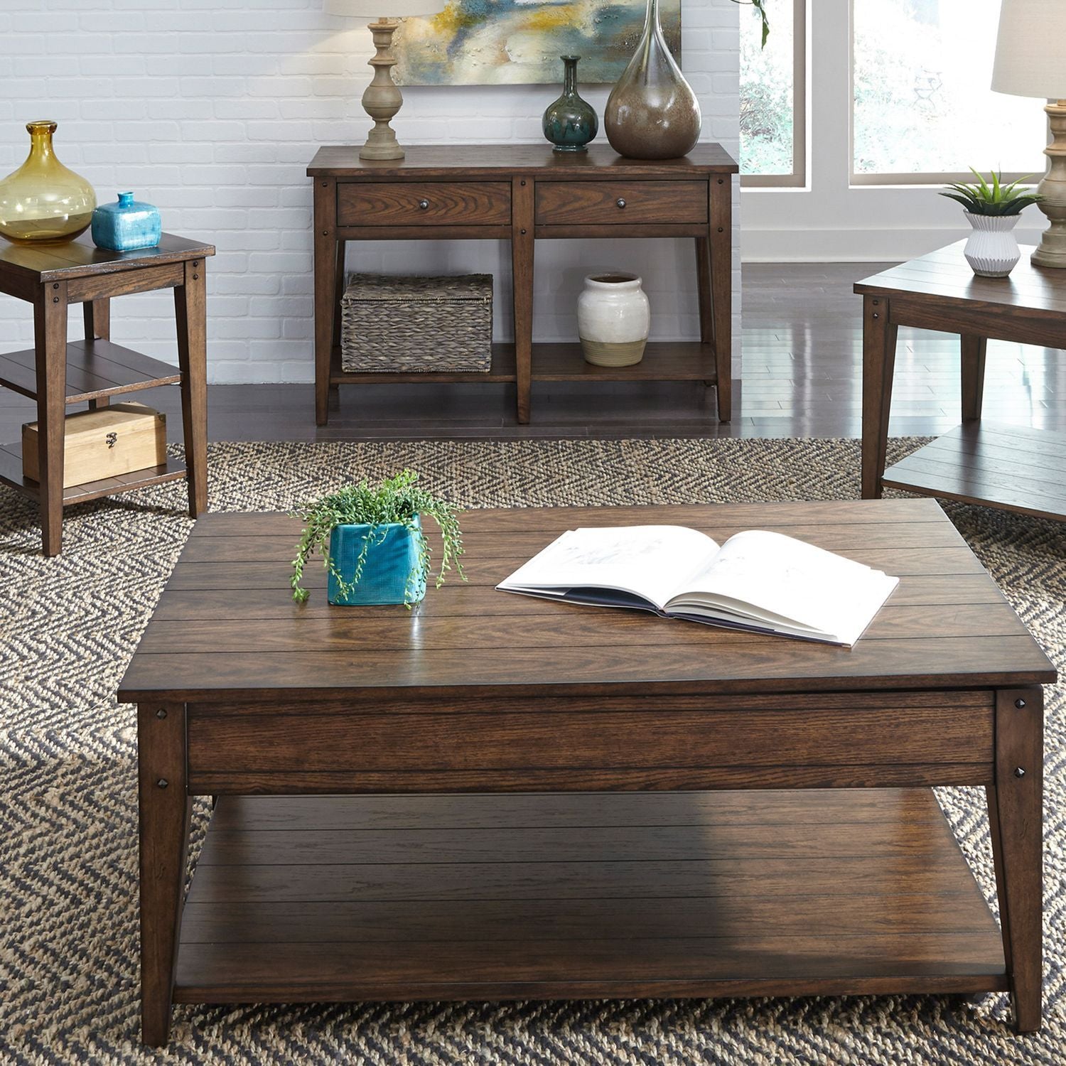 Lake House - Square Lamp Table