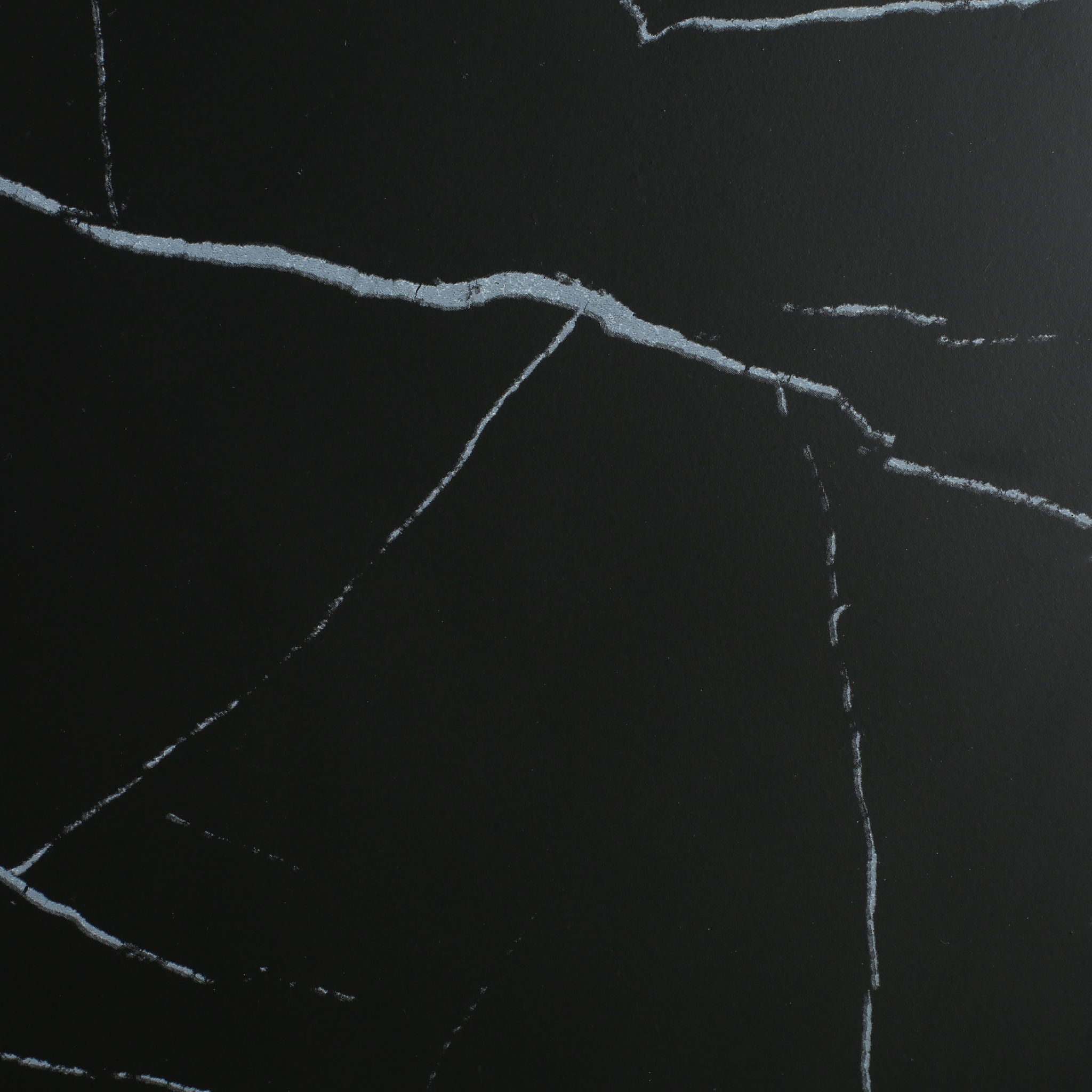 Outdoor Lightweight Concrete BMarble Effect Side Table, Living Room End Table - Black / Marble