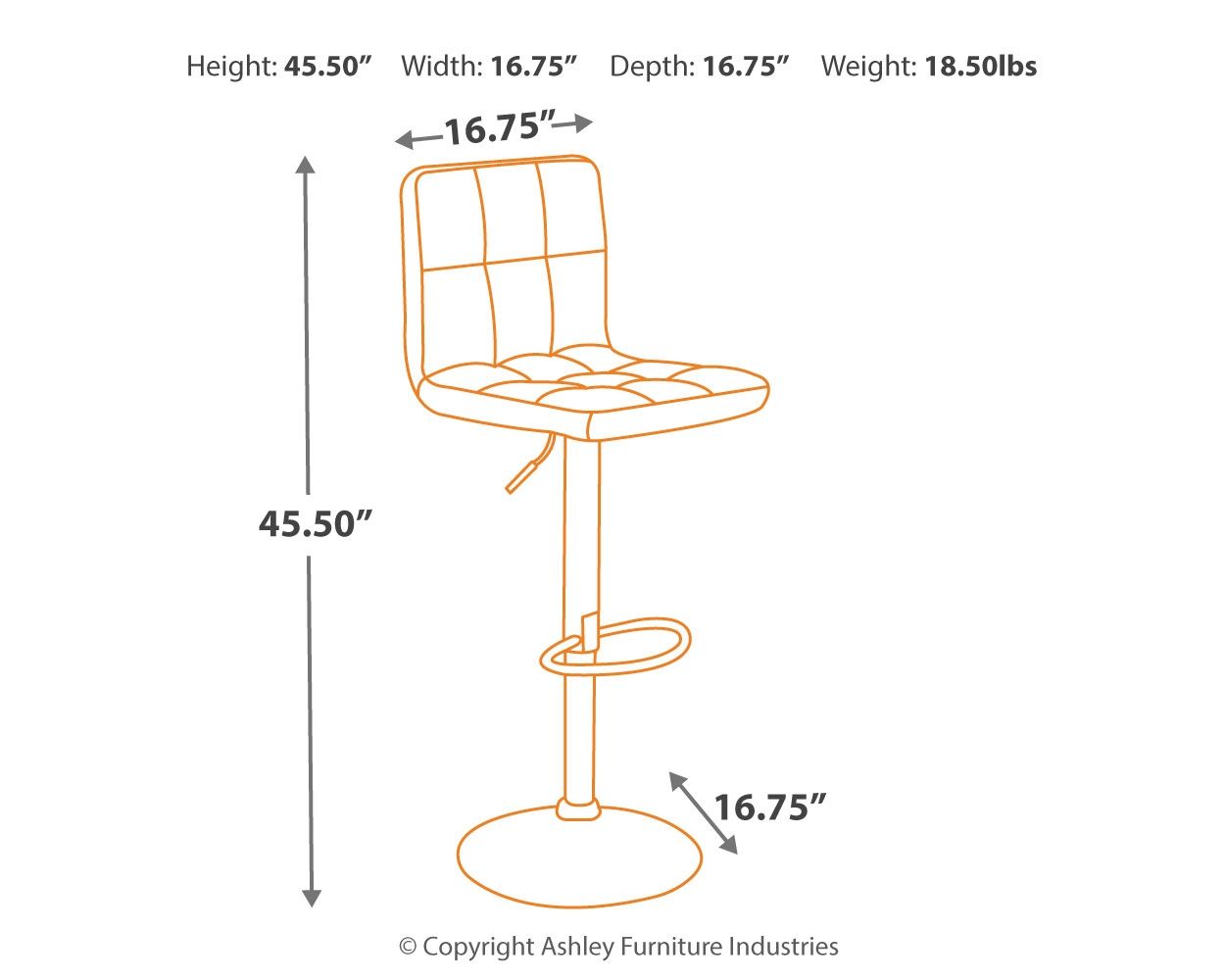 Signature Design by Ashley® Bellatier - Adjustable Height Barstool (Set of 2) | Meri Furniture