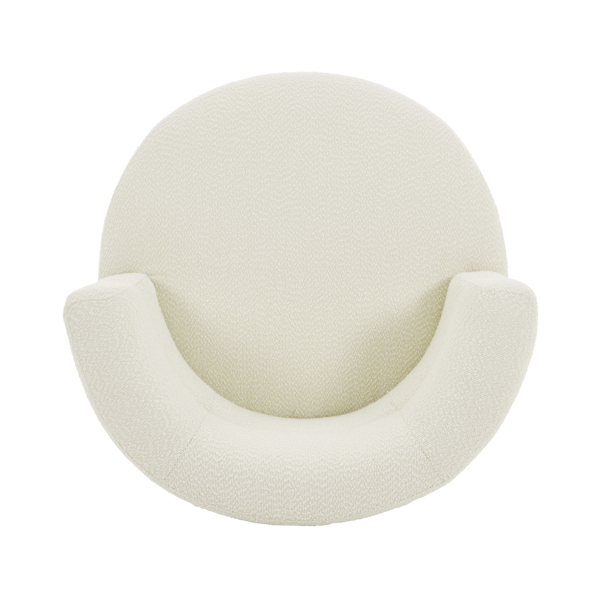 Swivel Accent Chair, 360° Rotating Design With Ergonomic Support For Living Room, Bedroom & Home Office - Cream White