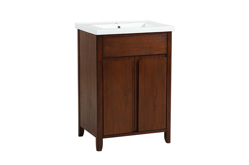 ACME Lelia - Sink Cabinet - Walnut Finish | Meri Furniture