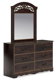 Signature Design by Ashley® Glosmount - Two-tone - Dresser And Mirror | Meri Furniture