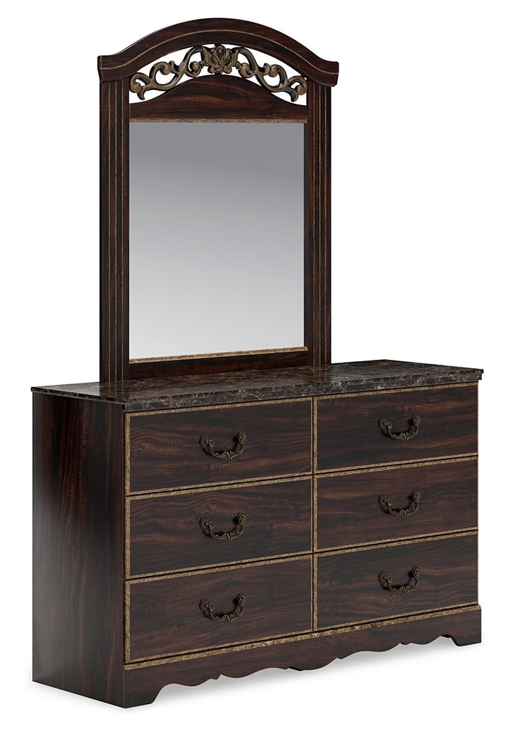 Signature Design by Ashley® Glosmount - Two-tone - Dresser And Mirror | Meri Furniture
