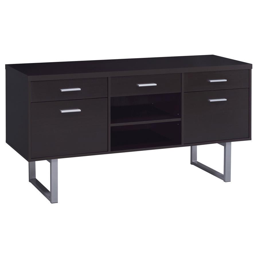 Coaster Fine Furniture Lawtey - 5-Drawer Home Office Storage Credenza - Cappuccino | Meri Furniture