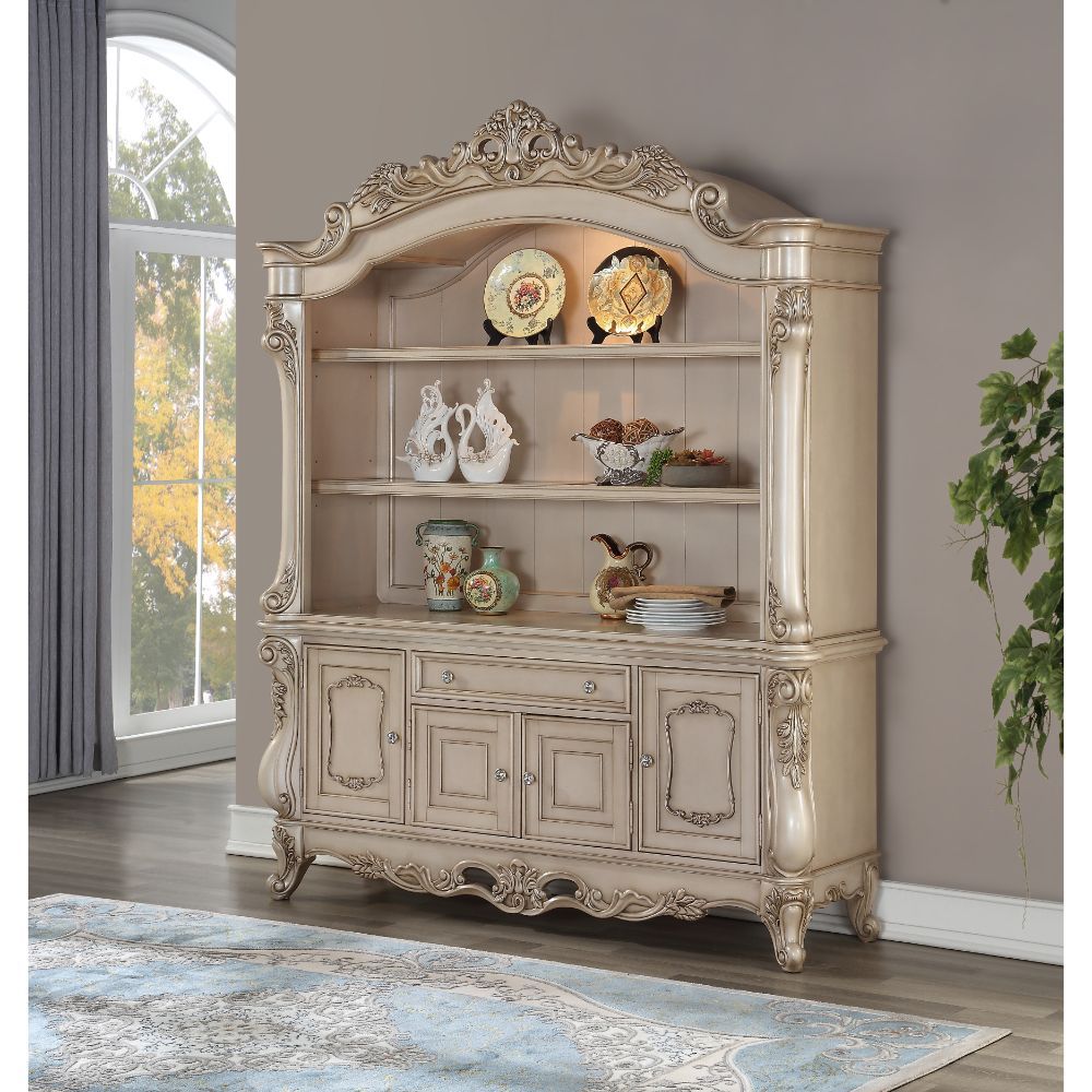 ACME Gorsedd - Bookshelf - Antique White | Meri Furniture
