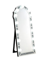 Noralie - 63" Accent Floor Mirror - Mirrored & Faux Diamonds