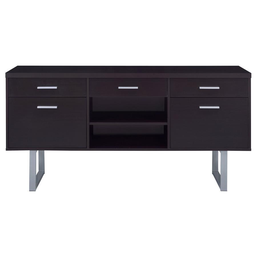 Coaster Fine Furniture Lawtey - 5-Drawer Home Office Storage Credenza - Cappuccino | Meri Furniture