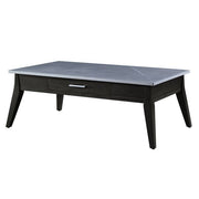 ACME Zemocryss - Coffee Table - Marble & Dark Brown Finish | Meri Furniture