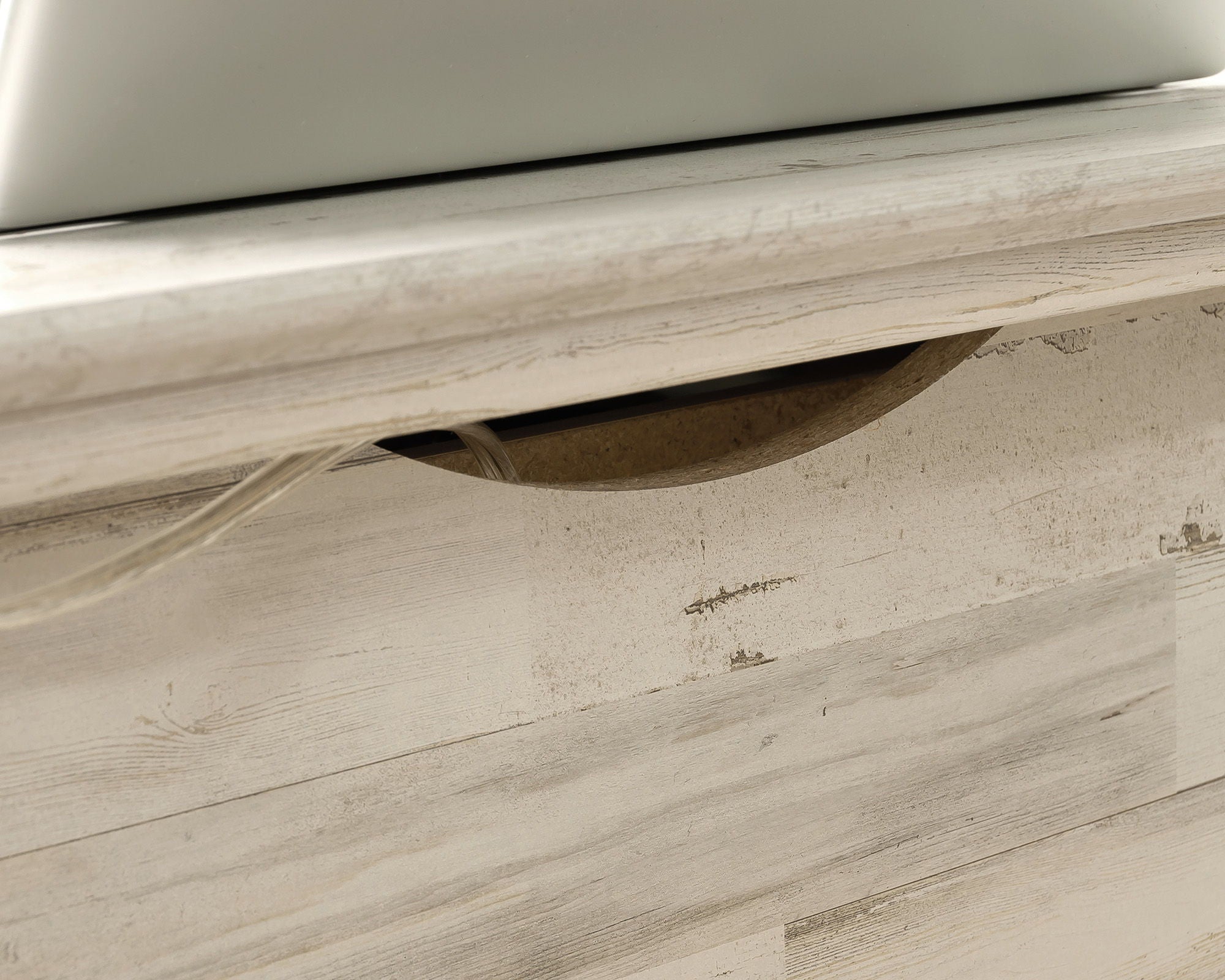 Home Office Executive Desk in White Plank