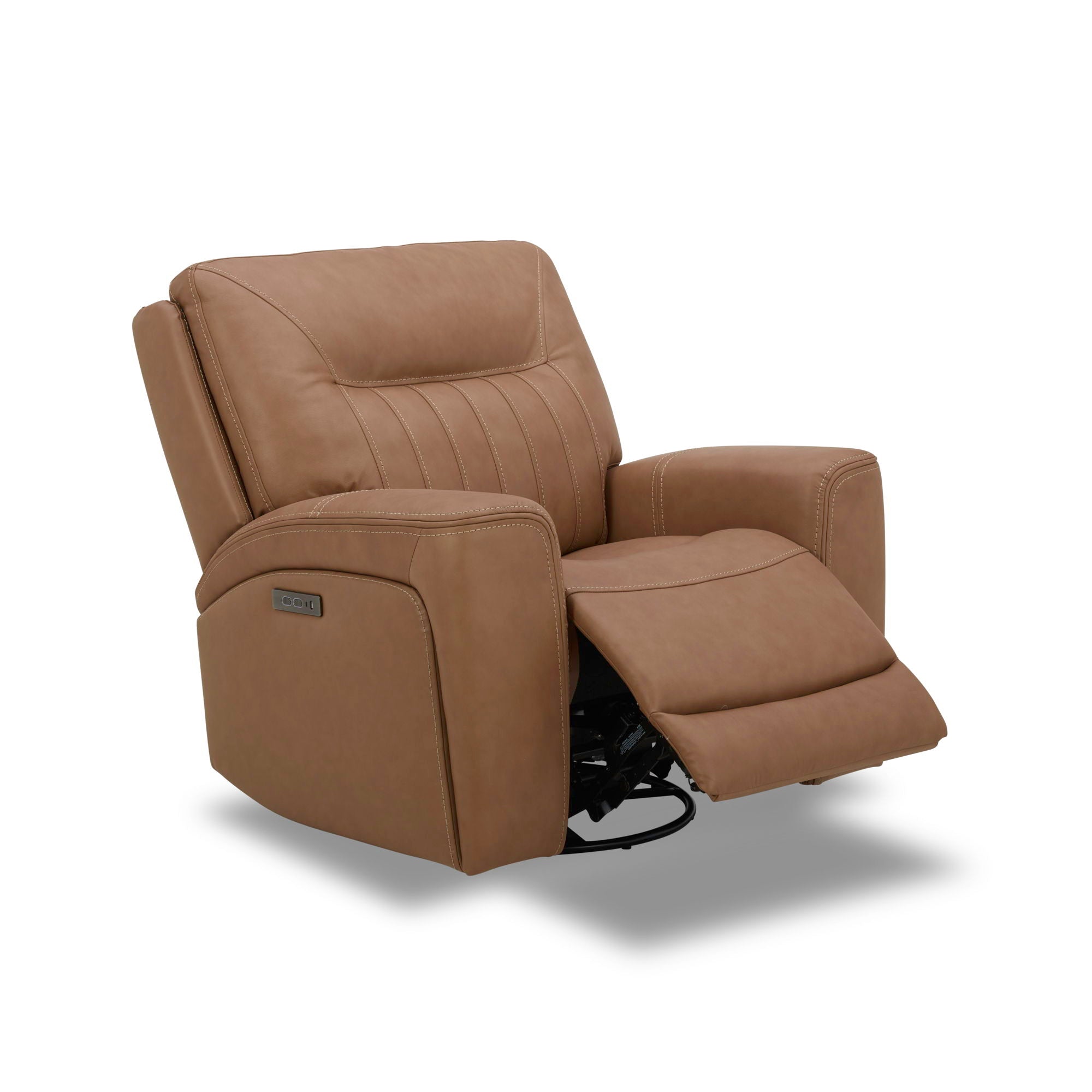 Liberty Furniture Bennett - Swivel Glider Recliner P2 - Butternut - Butternut Leather | Meri Furniture