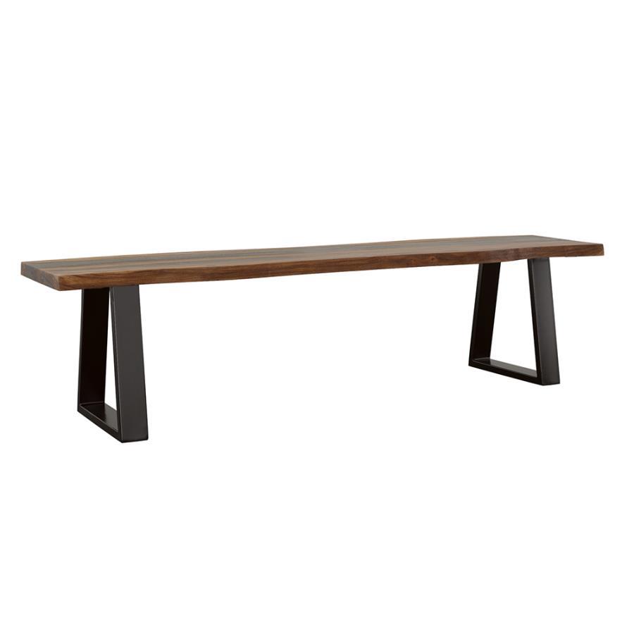 Coaster Fine Furniture Ditman - Live Edge Wood Dining Bench - Gray Sheesham | Meri Furniture
