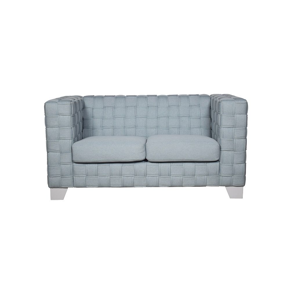ACME Saree - Loveseat - Light Teal & White | Meri Furniture