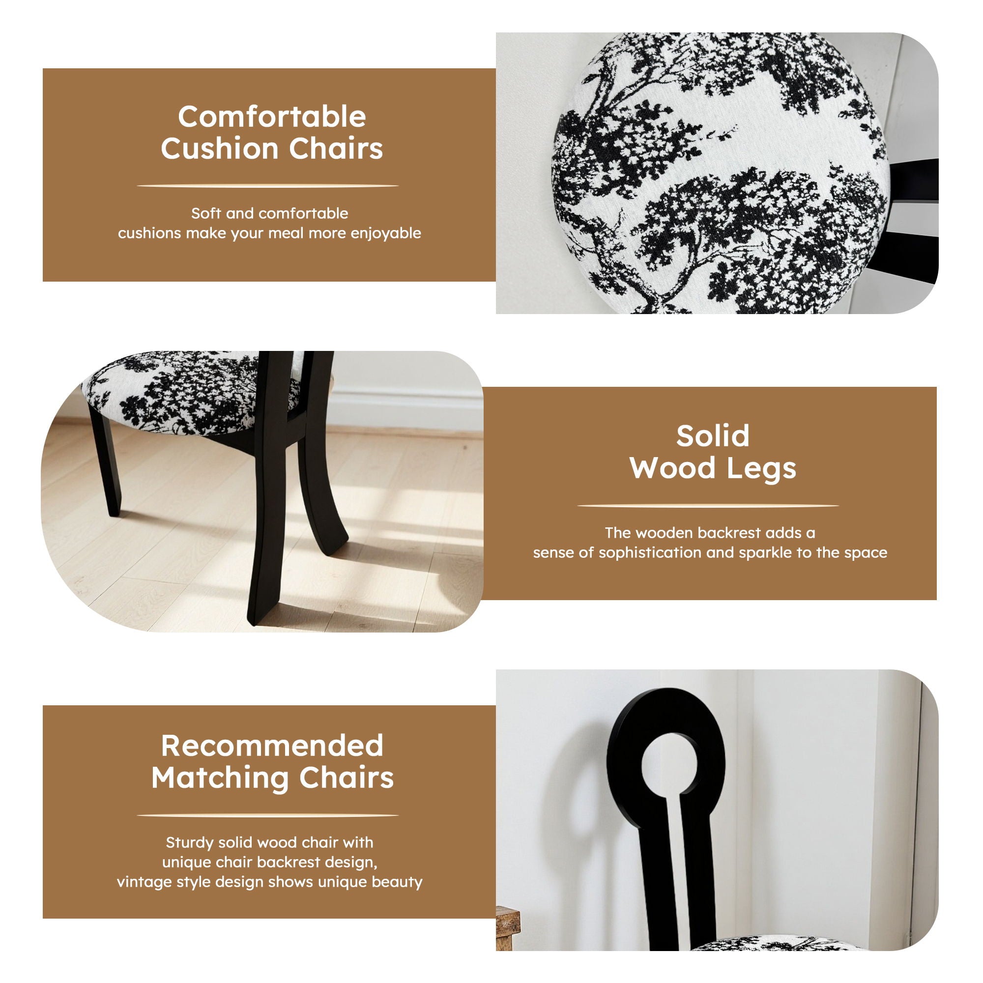 Key Design, Dining Chairs (Set of 2) - White / Black