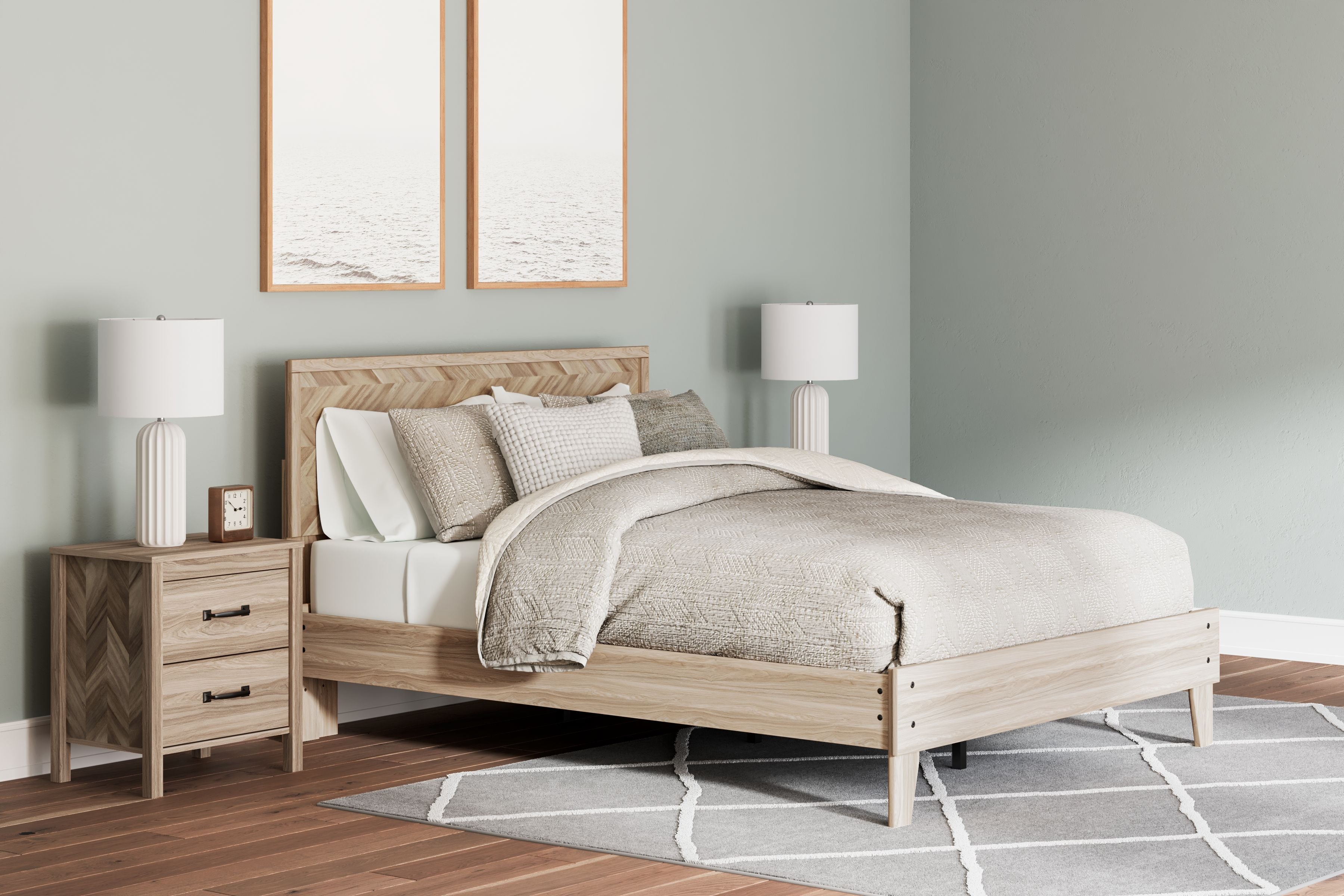 Signature Design by Ashley® Battelle - Panel Platform Bed | Meri Furniture