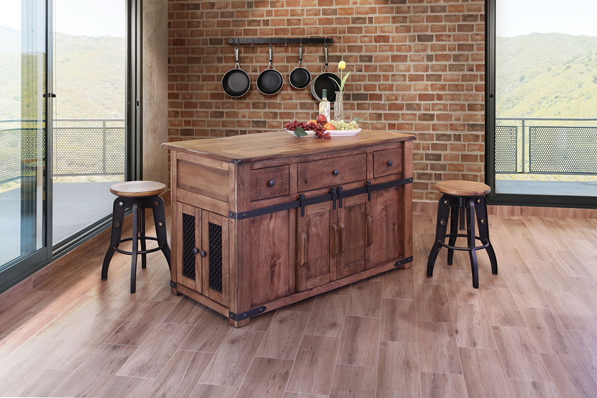 International Furniture Direct Parota - Stool - Cinnamon Brown | Meri Furniture
