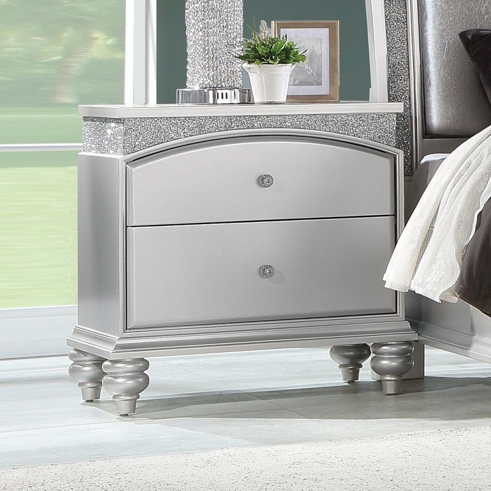 ACME Maverick - Nightstand - Platinum | Meri Furniture