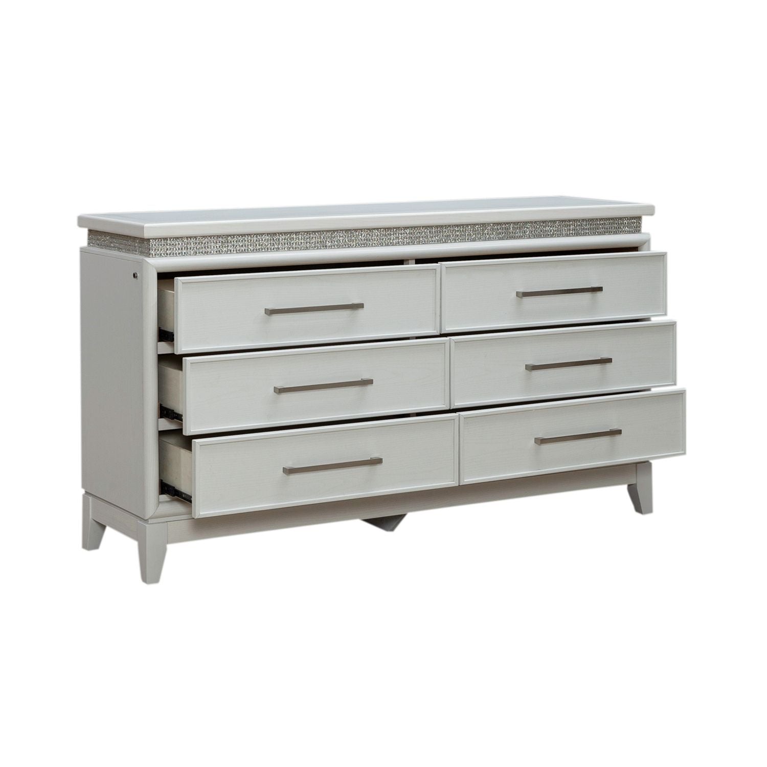 Reflections - 6 Drawer Dresser With Lights - White