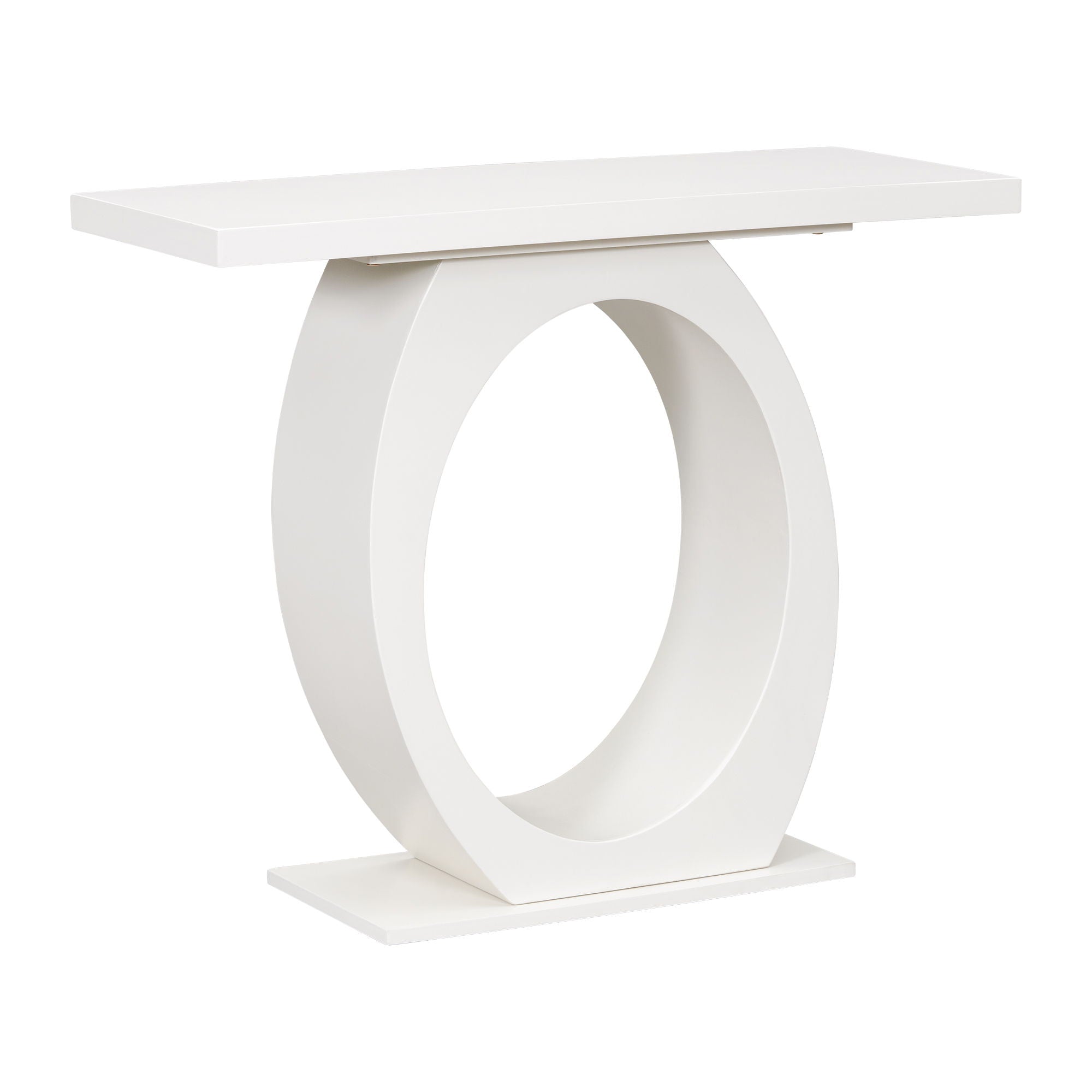 Console Table With Oval Base And Reinforced Bottom Plate