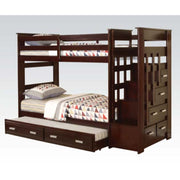 ACME Allentown - Bunk Bed w/Storage Ladder & Trundle | Meri Furniture