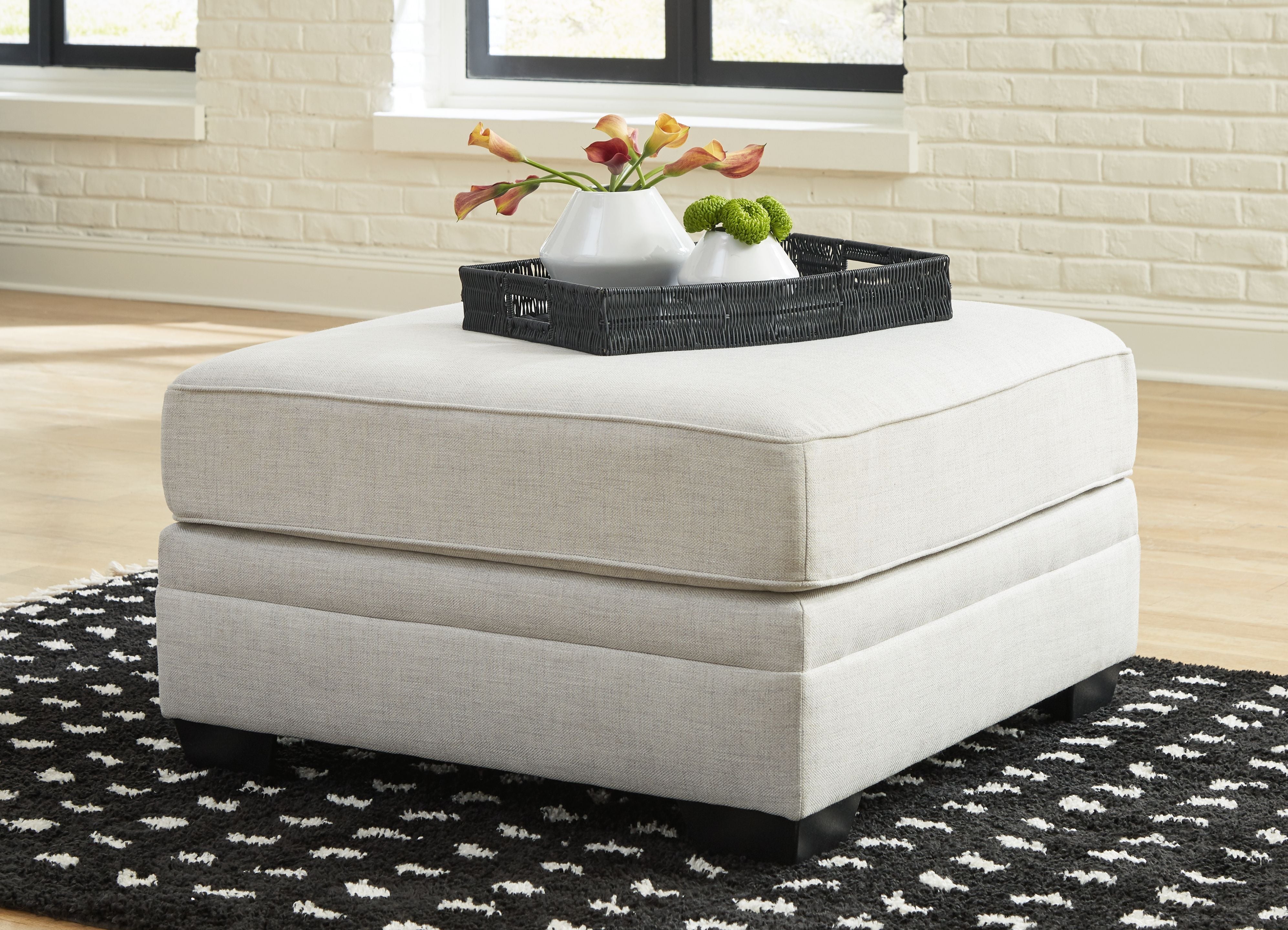 Signature Design by Ashley® Huntsworth - Dove Gray - Oversized Accent Ottoman | Meri Furniture