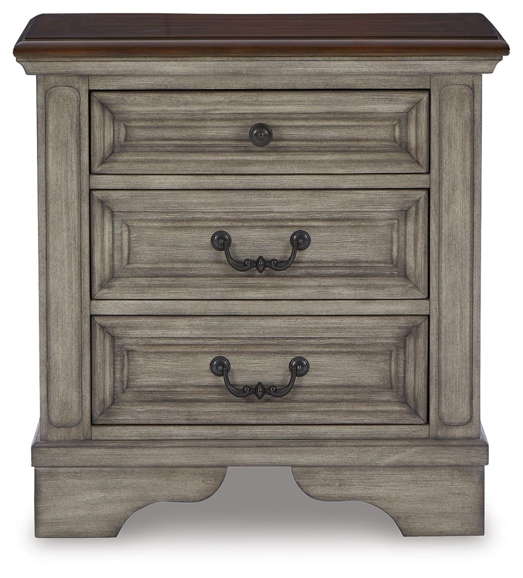 Signature Design by Ashley® Lodenbay - Antique Gray - Three Drawer Night Stand | Meri Furniture